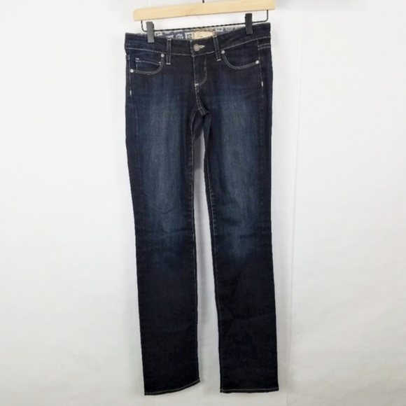 Paige Blue Heights Skinny Leg Dark Wash Jeans - Picture 2 of 8